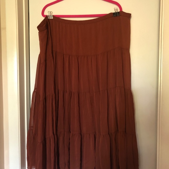 Linea Louis Dell'Olio Tiered Skirt Copper - 2x - Picture 5 of 5